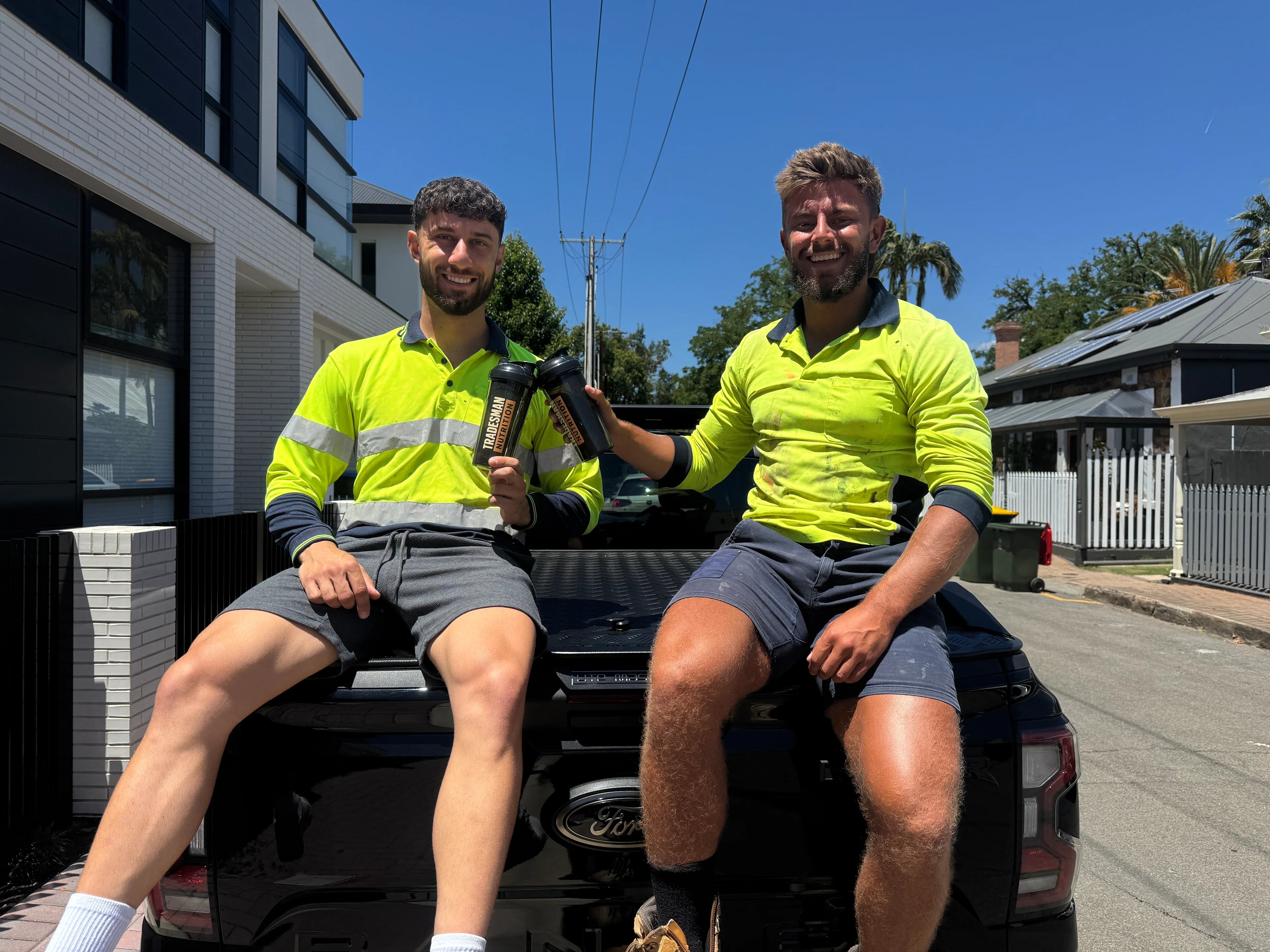The Tradesman Nutrition team with their products